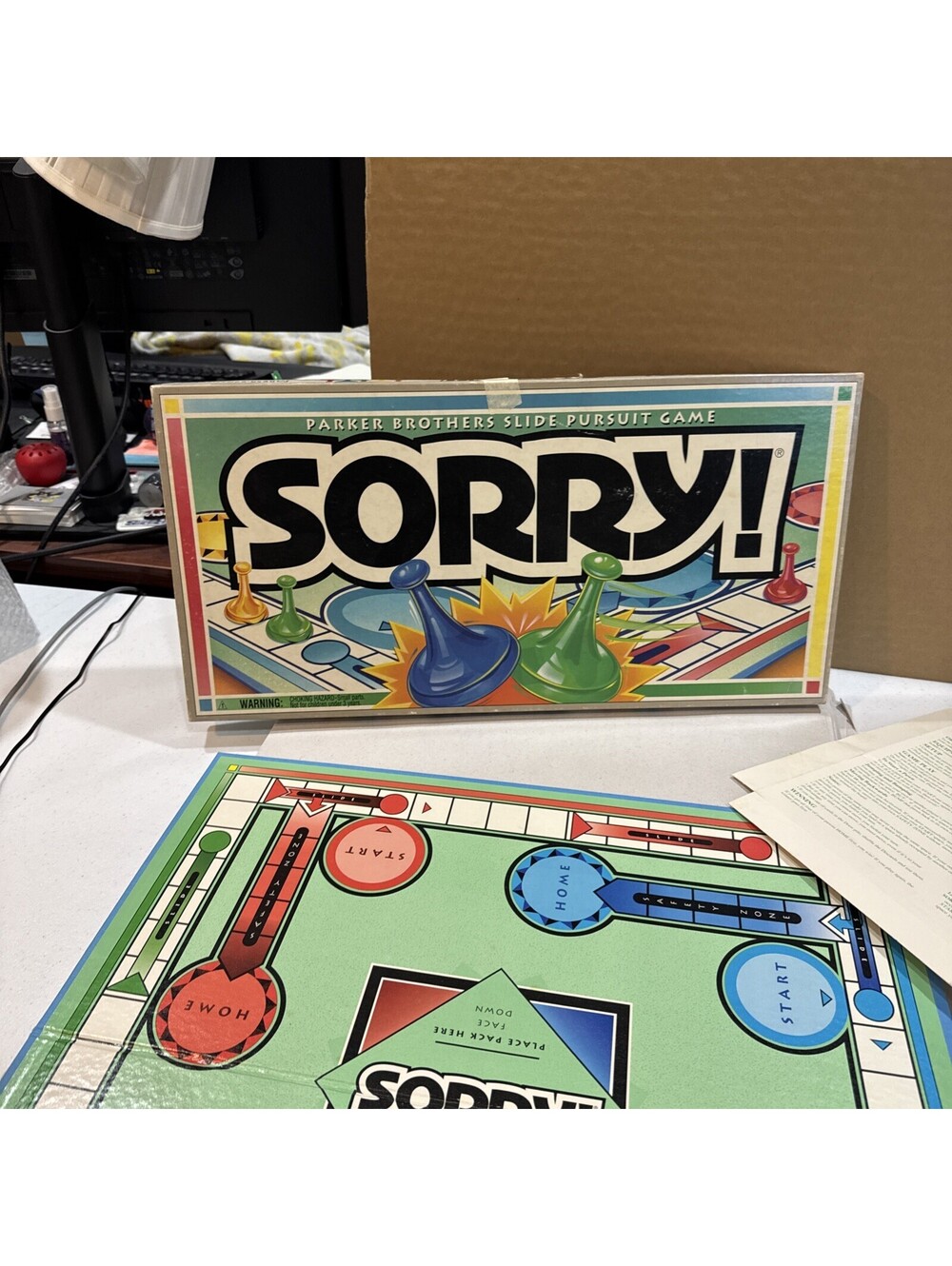 Vintage 1992 Sorry! Board Game - Parker Brothers - Complete in Original Box